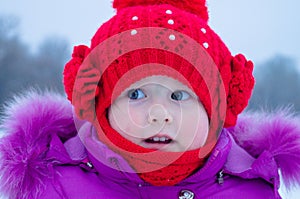 Closeup photo of a little girl.