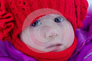 Closeup photo of a little girl.