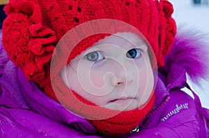 Closeup photo of a little girl.