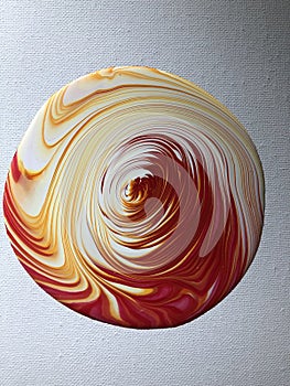 Closeup photo of a poured acrylic design.