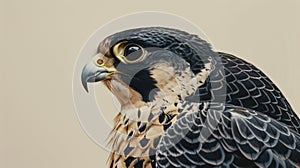 closeup photorealistic Nikon photo of an Australian peregrine falcon