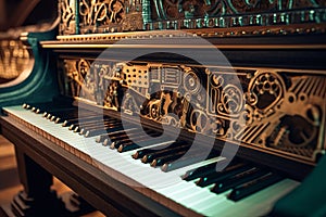 Closeup piano. Generate Ai