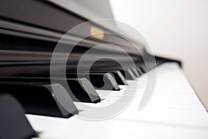 Closeup piano key.