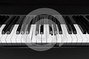 Closeup Piano keys