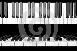 Closeup Piano keys