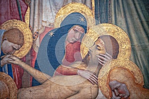 Pieta of St. Remigio, by Giottino at Uffizi Gallery