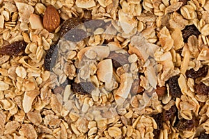 Closeup of a pile of muesli