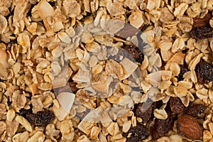 Closeup of a pile of muesli