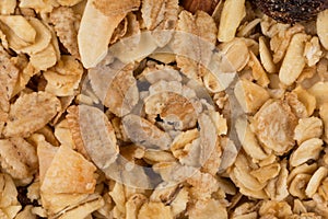 Closeup of a pile of muesli