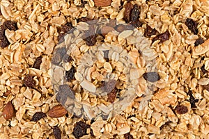 Closeup of a pile of muesli