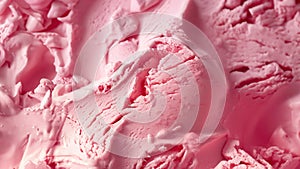 Closeup of pink texture of strawberry ice cream. Abstract background and texture for design. 3D rendering.