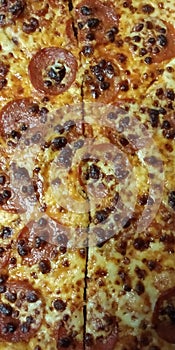 Closeup Pizza Pepperoni
