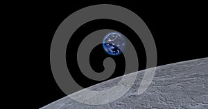 Closeup planet earth from space. over 4k resolution 3d rendered planet earth. beautiful blue planet earth. over 4k resolution