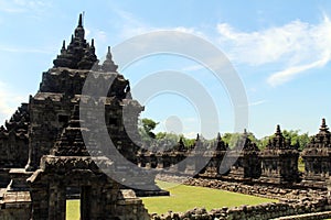 Closeup of Plaosan temple in Indonesia. Taken in July 2022