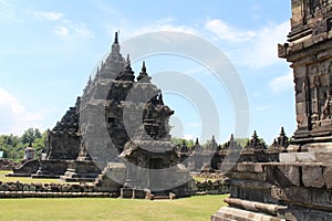 Closeup of Plaosan temple in Indonesia. Taken in July 2022