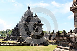 Closeup of Plaosan temple in Indonesia. Taken in July 2022