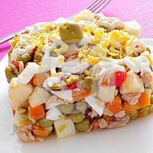 Ensaladilla rusa, spanish russian salad photo