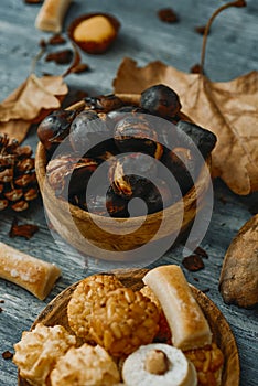 Confection typical in Spain on All Saints Day photo