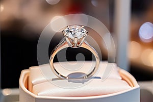 Closeup Of A Platinum Diamond Ring