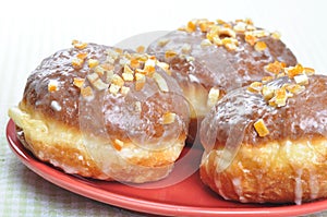 Closeup of polish donuts. photo