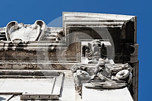 Closeup of Porta Pia, Ancona, Italy