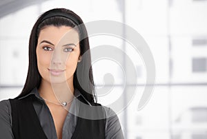 Closeup portrait of attractive woman