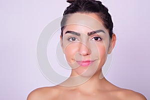 Closeup portrait of beautiful hispanic young woman