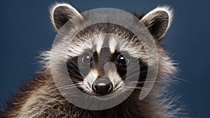 closeup portrait of a raccoon washing too cute. Portrait of a cute funny raccoon, closeup