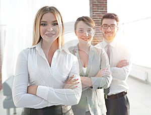 Closeup portrait of successful business team. the business concept