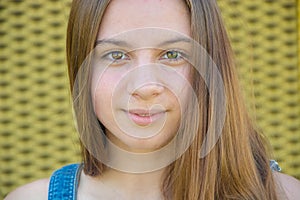 Closeup portrait of young girl