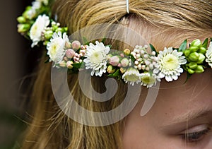 Portrait of a girl ready for first holy communion