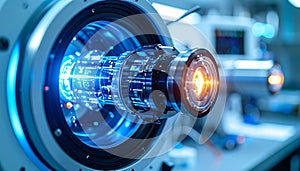 Advanced Technology Core Glowing with Energy