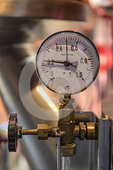 Closeup of a pressure monitor photo