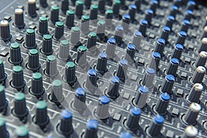 Closeup on professional mixer