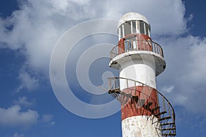 Closeup Punta Cancun lighthouse