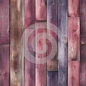 Closeup of purple, blue, and gray wood planks with colorful washes (tiled