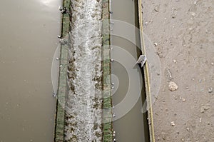 Closeup radial settler at wastewater water treat photo