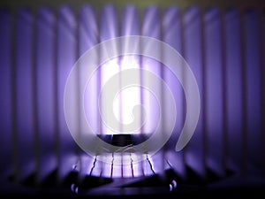 Closeup of radiator with gradation