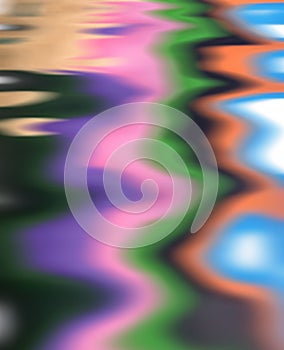 Closeup of rainbow psychedelic water ripple with vibrant oil, gas and petroleum patterns. Texture detail background of