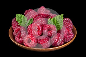 Closeup raspberry fruit