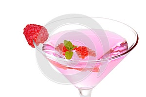 Closeup raspberry martini