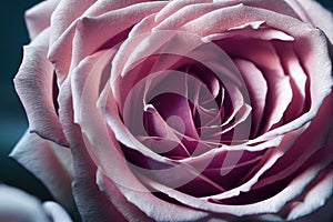 Closeup ravishing realistic detail intricate beauty of vivid red rose flower.