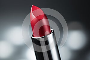 Closeup of red lipstick color of passion and seduction. Generative AI