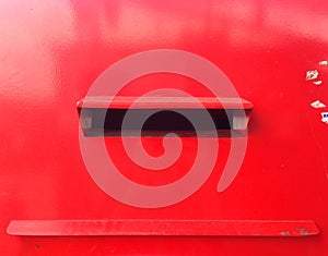 Closeup red postbox in Thailand