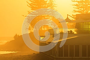 Closeup of restaurant by the ocean in Burleigh Heads