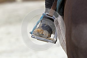 Closeup of a Riding Stirrup