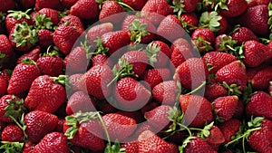 Closeup of ripe strawberries