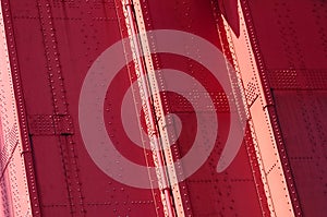 Closeup of the rivets of the Golden Gate Bridge in San Francisco, California, USA. photo