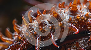 A closeup of the s reveals hooks and barbs on their bodies which they use to attach to their human hosts. .