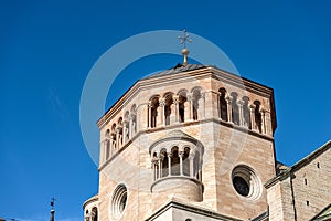 Closeup of the San Vigilio Cathedral - Trento city Italy